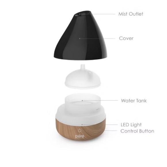 Pure Enrichment PureSpa‎ Aromatherapy Oil Diffuser Natural Wood Color 200 mL NIB - Picture 3 of 7